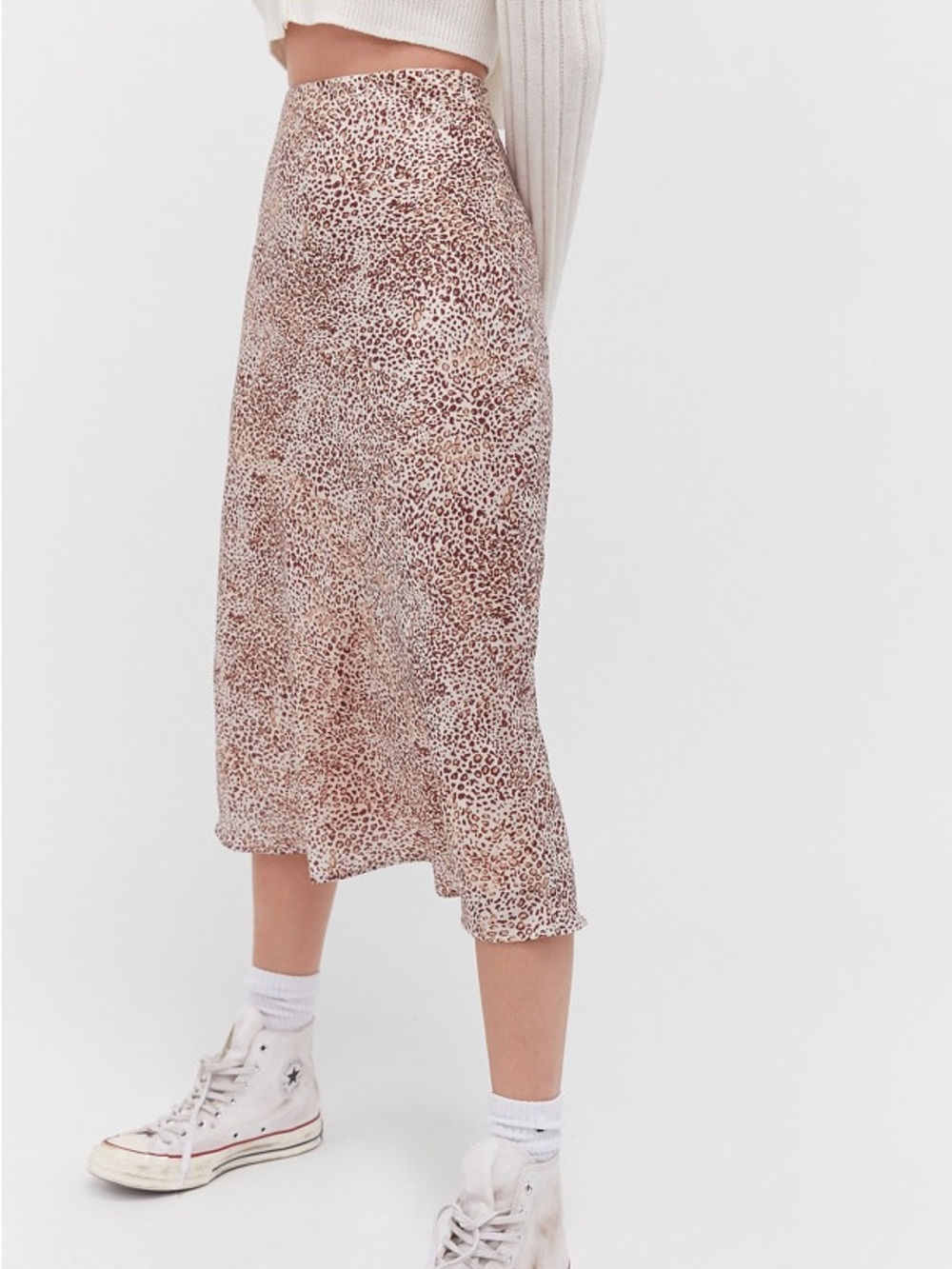 Urban Outfitters Brown Leopard-Print Midi Skirt - Picture 2 of 10